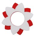 Ahrens - 719 - Filz Deko Blume weiß/rot
