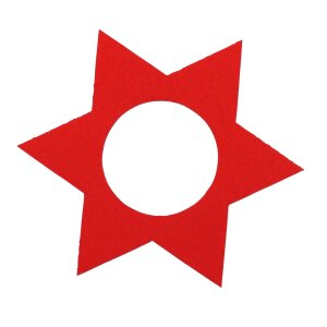 Ahrens - 736 - Filz Deko Stern rot - bald ausverkauft