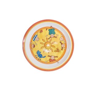 rundum - 00120 - MelaminTeller  Flo + Fine (gelb)