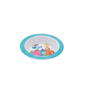 rundum - 00142 - Melamin Schale Flo + Fine unterwegs (blau)