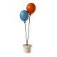 rundum - 00217 - Stecker Luftballons blau/orange - Sockel natur