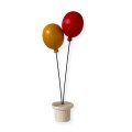 rundum - 00215 - Stecker Luftballons gelb/rot - Sockel natur