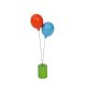 rundum - 00217 - Stecker Luftballons blau/orange - Sockel gr&uuml;n