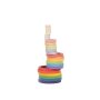 GRAPAT - 20-216 - Regenbogen Holzringe - Nest 24 Ringe (Nest Rings)