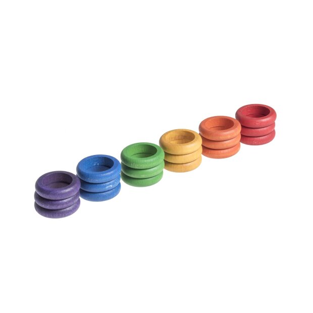 GRAPAT - 15-115 - 18 Ringe in 6 Regenbogenfarben (18 Rings - 6 Colours)