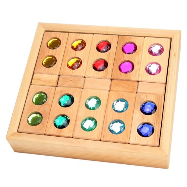 Bauspiel - 0151 - Kleine Farbstraße mit Funkelsteinen 25 Teile