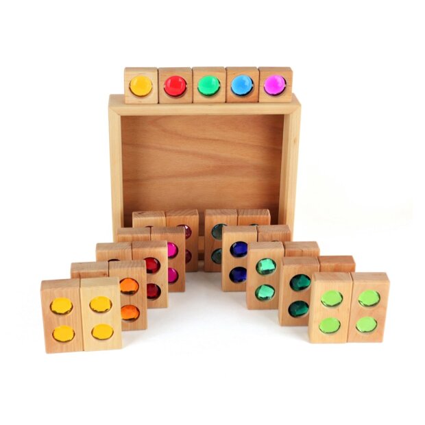 Bauspiel - 0151 - Kleine Farbstraße mit Funkelsteinen 25 Teile