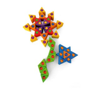 Bauspiel - 0186 - Bunte große Dreiecke mit...