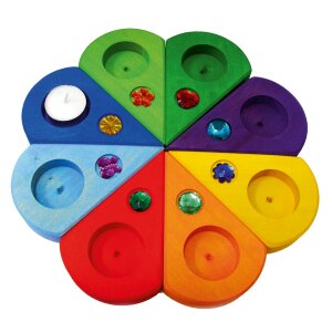 Bauspiel - 0250 - Geburtstagskranz Regenbogen 8 Teile