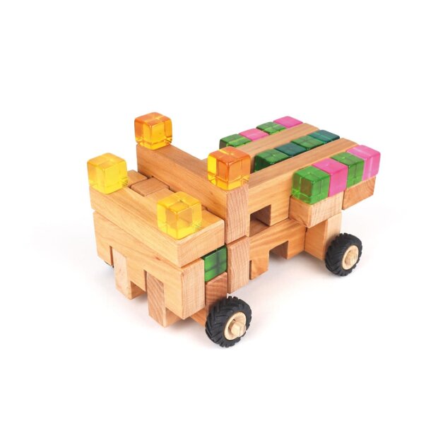 Bauspiel - 0282 - Großes Räderbauset L für 5 Fahrzeuge - 30 Teile