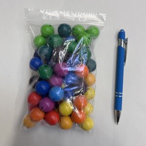 Bauspiel - 1042 - 60 mittelgroße Holzperlen - 20 mm