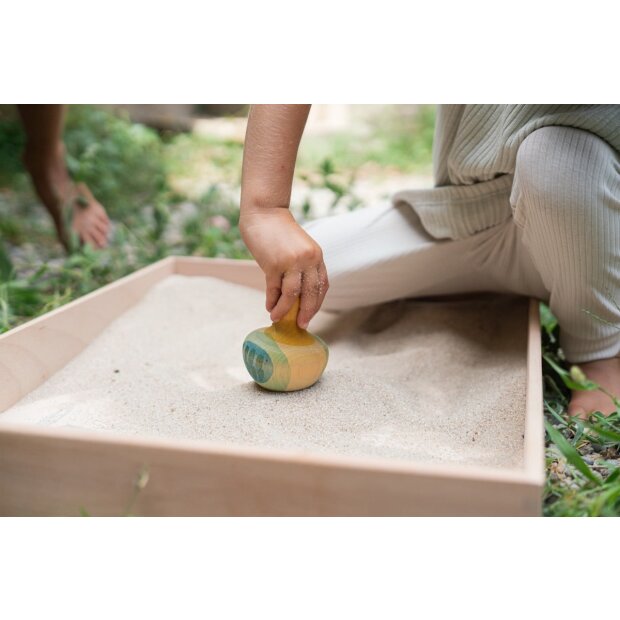 GRAPAT - 25-274 - 1 Vogel Kreisel gelb - Flowing yellow bird