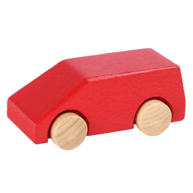 Beck Holzspielzeug - 30036 - Holzauto Van rot