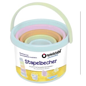 Spielstabil - 3726 - Stapelbecher-Set pastell 5-teilig