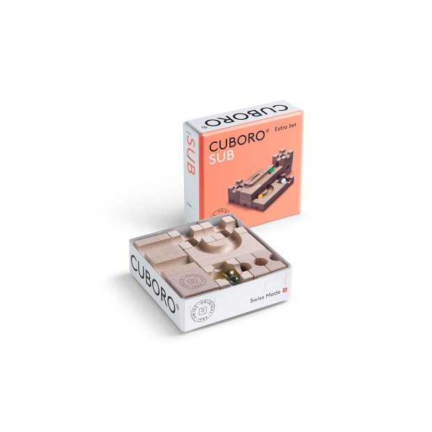 CUBORO - 223 - SUB - Kugelbahn Extra Set aus Holz - für clevere Unterführungen