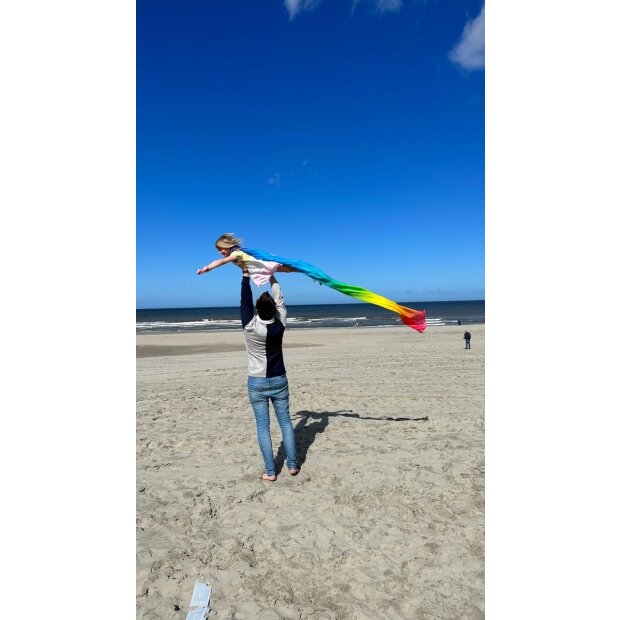 Laura`s Play Cotton - 58113B - Spieltuch Regenbogen 90 x 270 cm vertikal gestreift