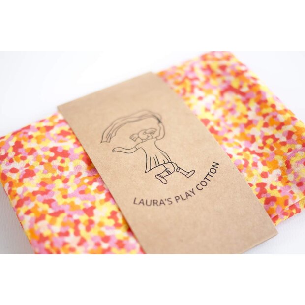 Laura`s Play Cotton - 37909 - Spieltuch Konfetti Warm - 90 x 90 cm