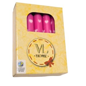 VL Home - 2200254- Kerzen Herzen pink/weiß - 10...