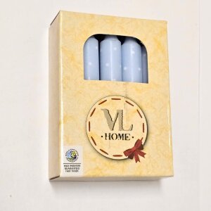 VL Home - 00257 - Kerzen Punkte blau/weiß - 10...