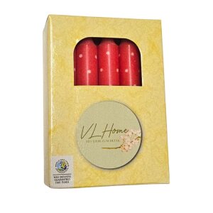 VL Home - 00256 - Kerzen Punkte rot/weiß - 10...