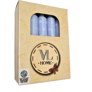 VL Home - 00258 - Kerzen Sterne blau/weiß - 10...