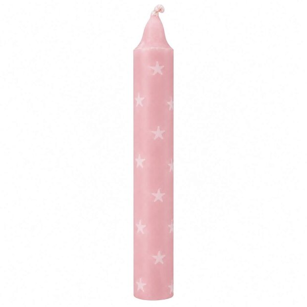 VL Home - 2200259 - Kerzen Sterne rosa/weiß - 10 Stück