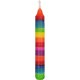 NIC - 522725 - Kerze - bunte Streifen / Regenbogen