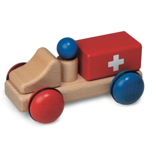 mini-Krankenwagen - Fagus Holzspielzeug