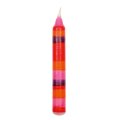 Ahrens - 103962 - Kerze bunte Streifen rot/lila