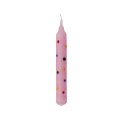 Ahrens - 104219 - Kerze rosa mit bunten Punkten