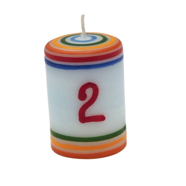 Ahrens - 350132 - Lebenslicht Zahl 2 hellblau